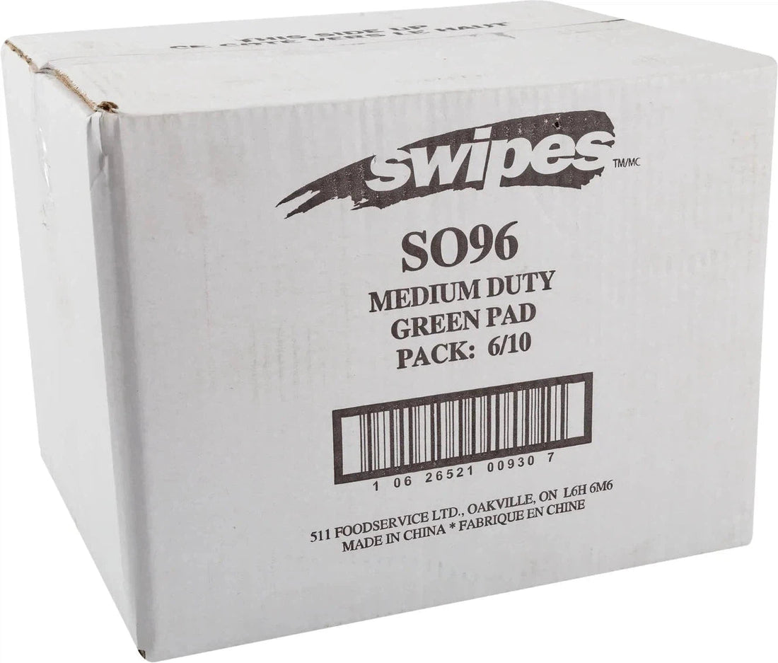 Swipes - 6" X 9" Green Medium Duty Scouring Pad, 10/Pk - SO96