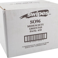 Swipes - 6" X 9" Green Medium Duty Scouring Pad, 10/Pk - SO96