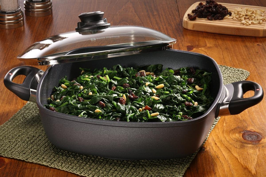 Swiss Diamond - 11" x 11" Classic Nonstick Square Casserole with Lid - (5 QTs) - 66282C