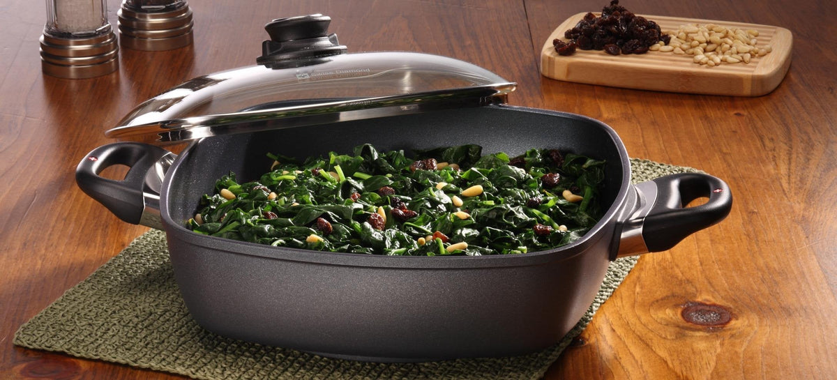Swiss Diamond - 11" x 11" Classic Nonstick Square Casserole with Lid - (5 QTs) - 66282C