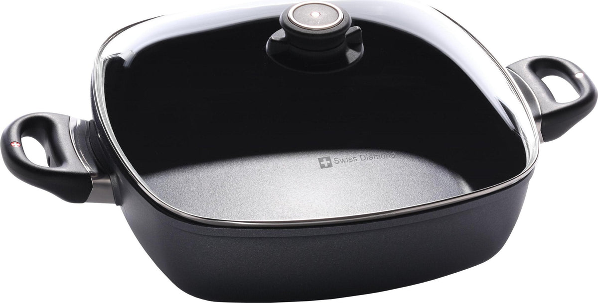 Swiss Diamond - 11" x 11" Classic Nonstick Square Casserole with Lid - (5 QTs) - 66282C