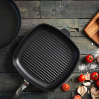 Swiss Diamond - 11" x 11" XD Non-Stick Induction Square Grill Pan (28 cm x 28 cm) - XD63281i