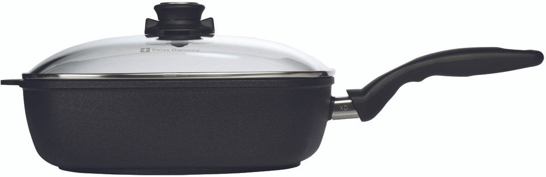 Swiss Diamond - 11" x 11" XD Non-Stick Induction Square Sauté Pan with Lid (28 cm x 28 cm) - XD66283ic