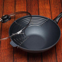 Swiss Diamond - 11.8" Classic Wok with Lid & Tempura Rack (4.9 QTs) - 61130C