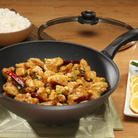 Swiss Diamond - 11.8" Classic Wok with Lid & Tempura Rack (4.9 QTs) - 61130C