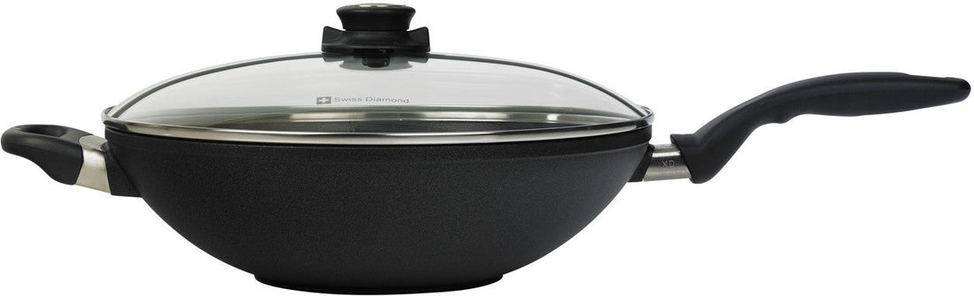 Swiss Diamond - 12.5" XD Non-Stick Induction Wok with Lid & Rack (32 cm) - XD61132iC