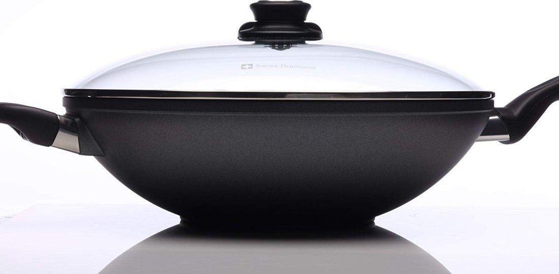 Swiss Diamond - 12.5" XD Non-Stick Induction Wok with Lid & Rack (32 cm) - XD61132iC