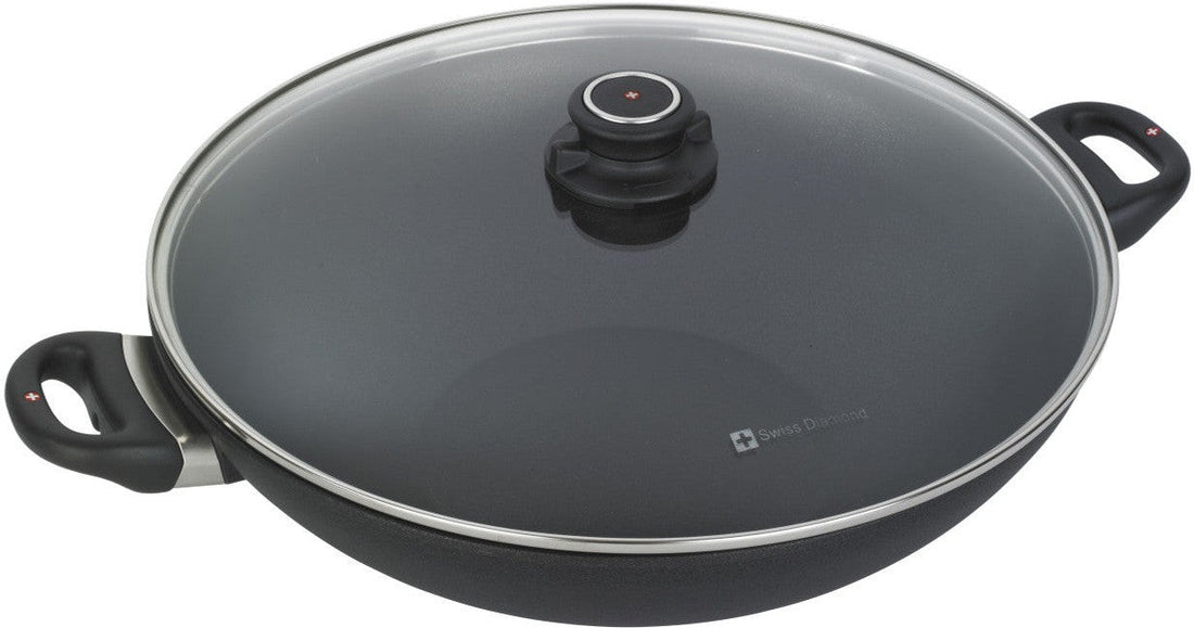 Swiss Diamond - 14" XD Non-Stick Wok with Lid & Rack (36 cm) - XD61136c