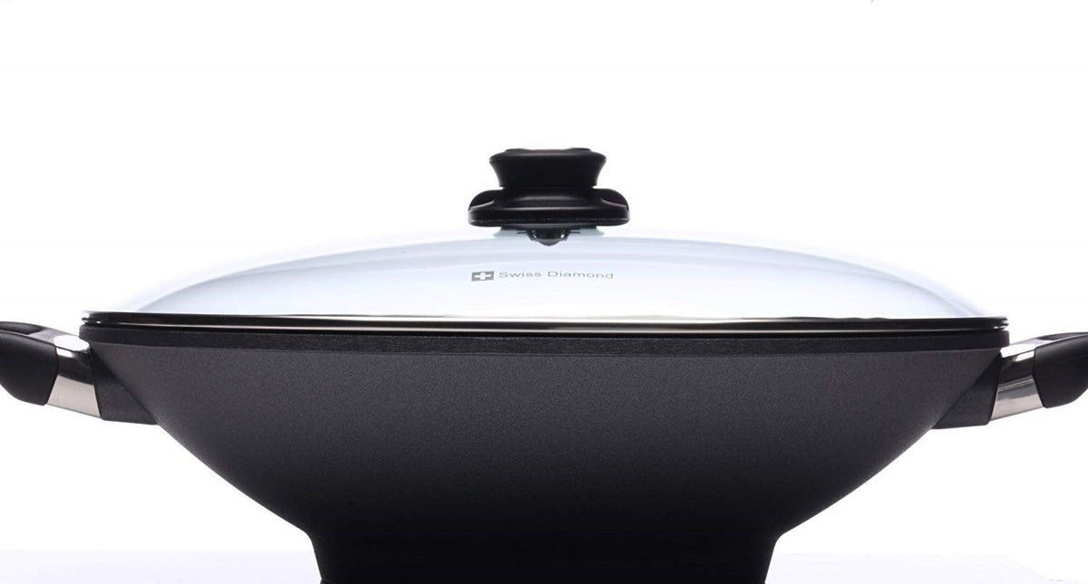 Swiss Diamond - 14" XD Non-Stick Wok with Lid & Rack (36 cm) - XD61136c