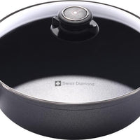 Swiss Diamond - 3 PC HD Classic Nonstick Fry Pan and Casserole with Lid - 6008