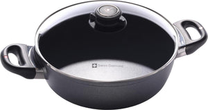 Swiss Diamond - 3 PC HD Classic Nonstick Fry Pan and Casserole with Lid - 6008