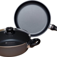 Swiss Diamond - 3 PC HD Classic Nonstick Fry Pan and Casserole with Lid - 6008