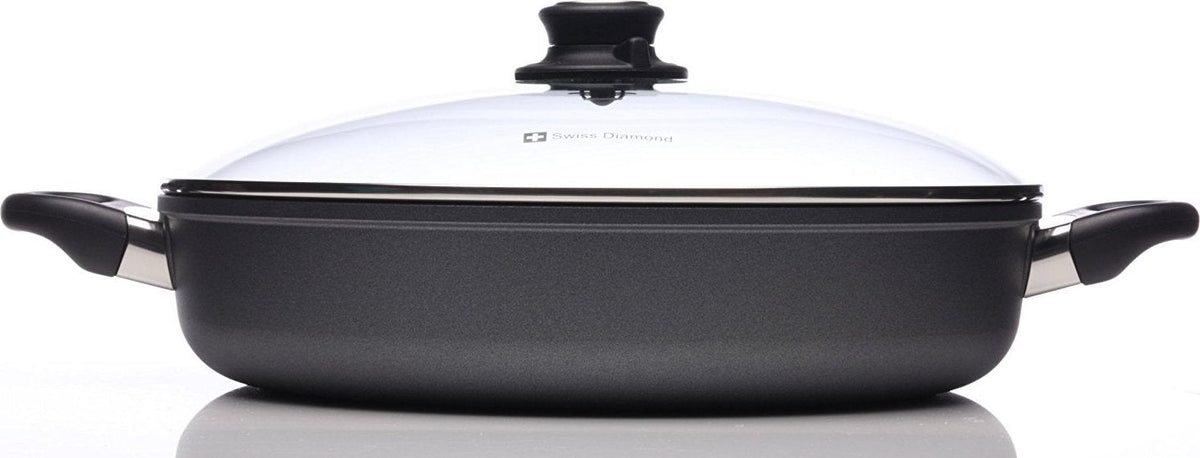 Swiss Diamond - 4.5 L Induction Nonstick Sauteuse with Lid - (12.5") - 6632ic