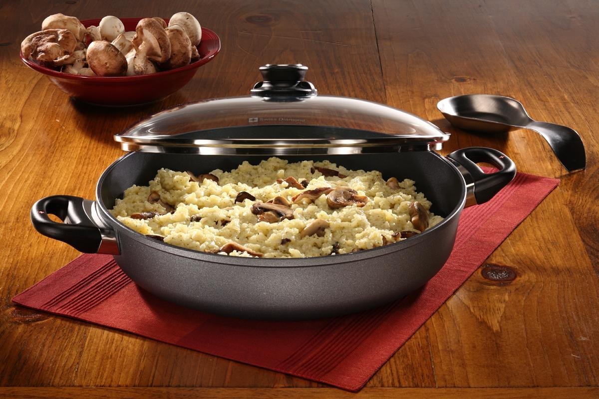 Swiss Diamond - 4.5 L Induction Nonstick Sauteuse with Lid - (12.5") - 6632ic
