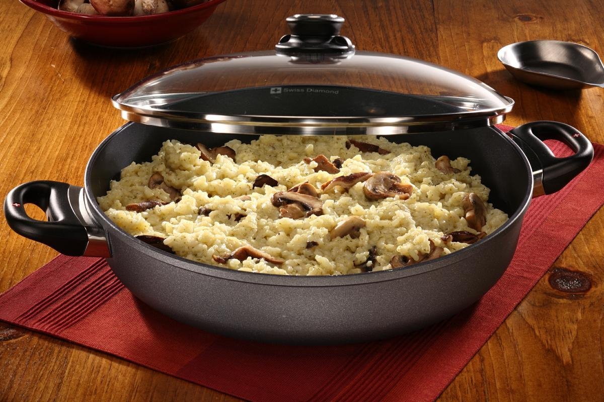Swiss Diamond - 4.5 L Induction Nonstick Sauteuse with Lid - (12.5") - 6632ic