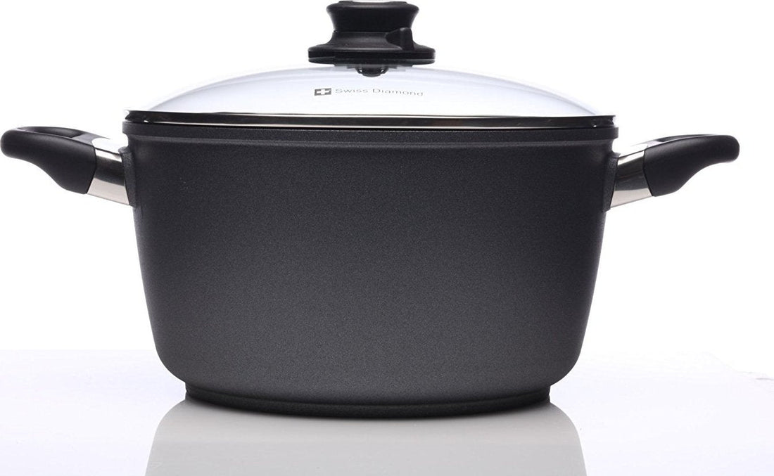 Swiss Diamond - 5.2 L Induction Nonstick Soup Pot with Lid (9.5") - 6124IC