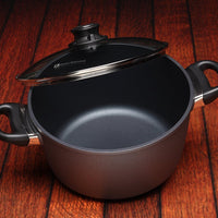 Swiss Diamond - 5.2 L Induction Nonstick Soup Pot with Lid (9.5") - 6124IC