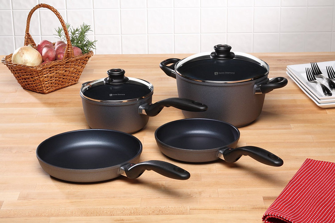 Swiss Diamond - 6 PC HD Classic Nonstick Cookware Set - 606