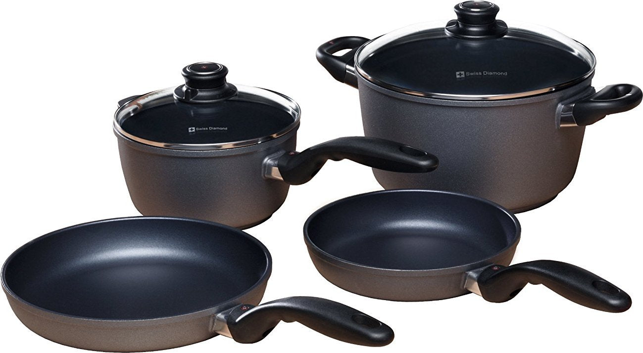 Swiss Diamond - 6 PC HD Classic Nonstick Cookware Set - 606