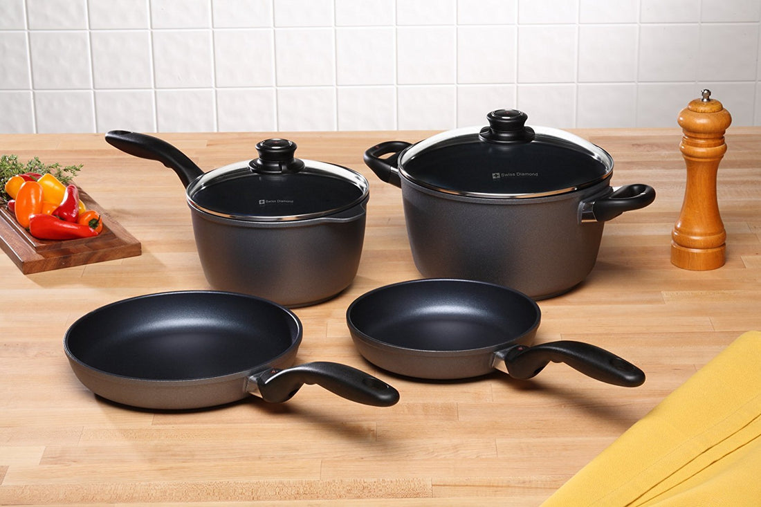 Swiss Diamond - 6 PC HD Induction Nonstick Cookware Set - 6006i
