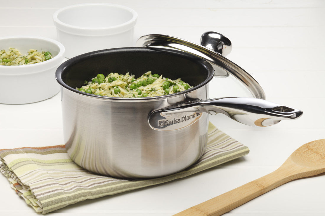 Swiss Diamond - 6.3" Nonstick Clad Sauce Pan with Lid (16 cm) - SDP31016ic