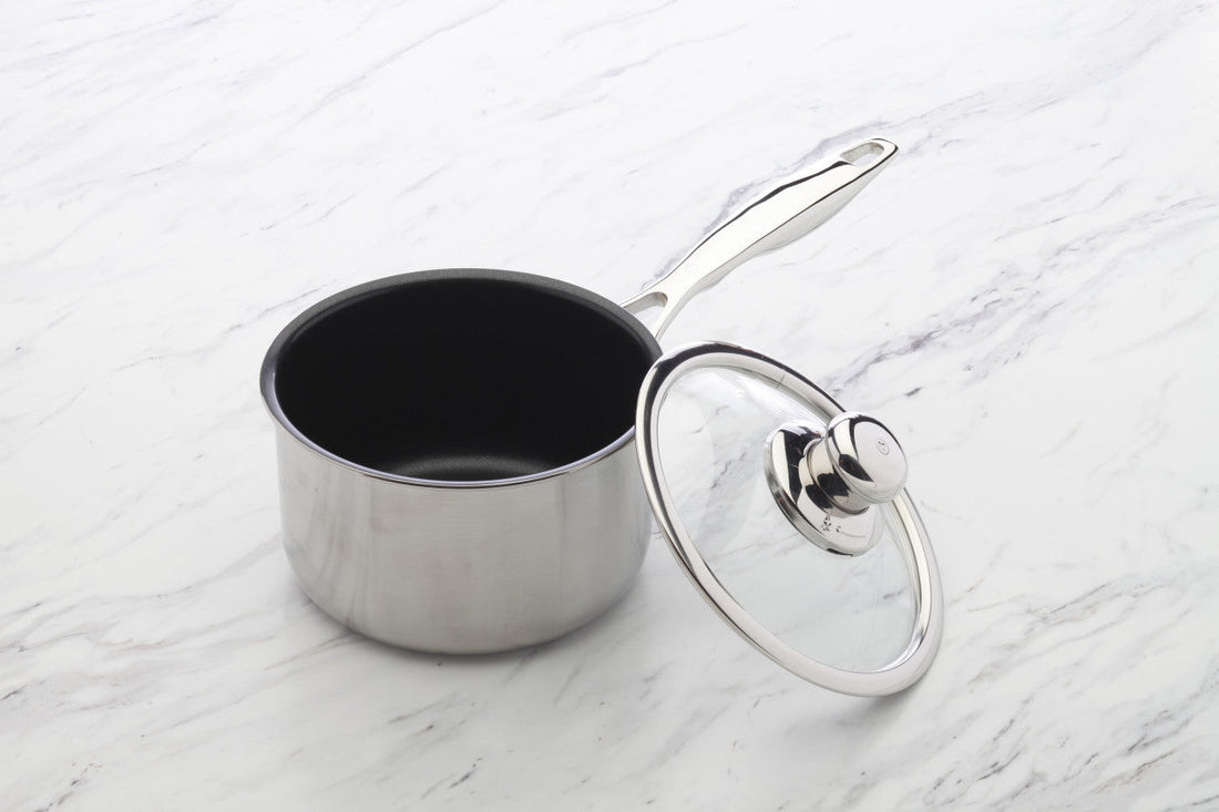 Swiss Diamond - 6.3" Nonstick Clad Sauce Pan with Lid (16 cm) - SDP31016ic