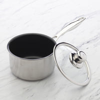 Swiss Diamond - 6.3" Nonstick Clad Sauce Pan with Lid (16 cm) - SDP31016ic