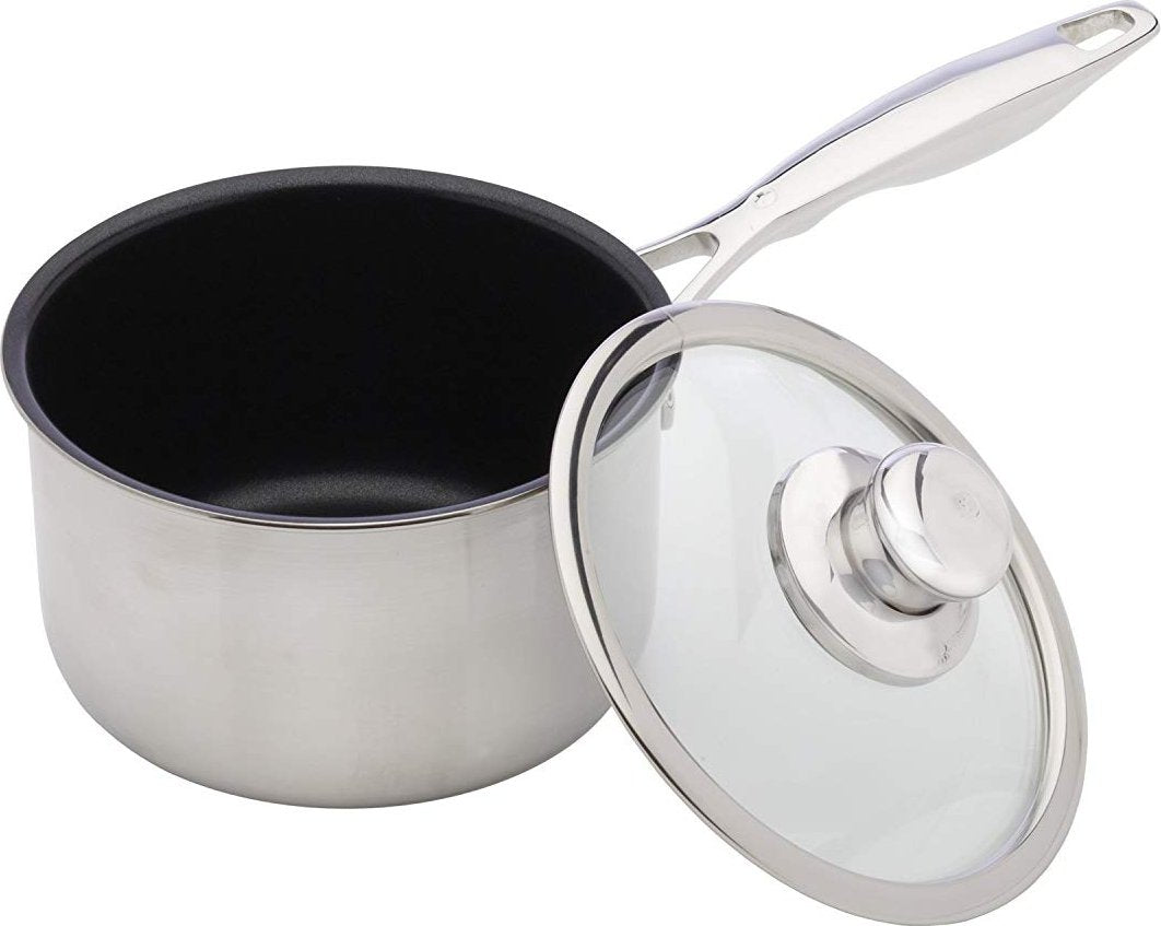 Swiss Diamond - 6.3" Nonstick Clad Sauce Pan with Lid (16 cm) - SDP31016ic