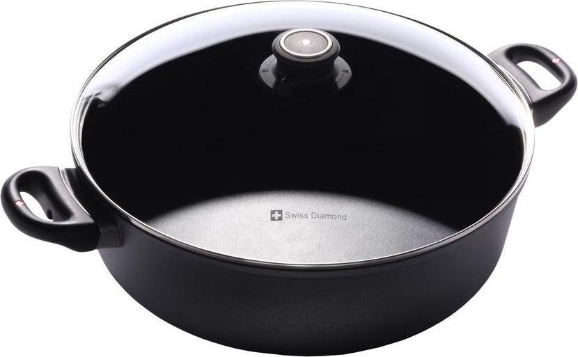 Swiss Diamond - 6.8 L Induction Nonstick Braiser with Lid (12.5") - 6932ic