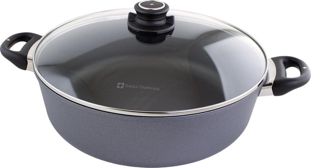 Swiss Diamond - 6.8 L Induction Nonstick Braiser with Lid (12.5") - 6932ic