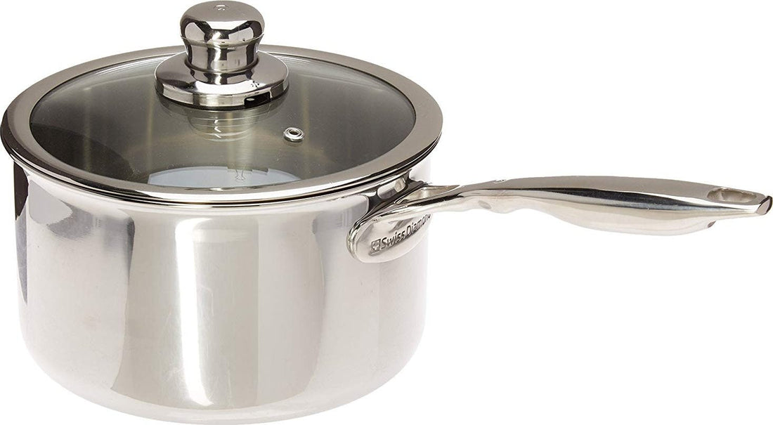 Swiss Diamond - 8" Premium Clad Sauce Pan with Glass Lid (20 cm) - SDCLAD31220ic