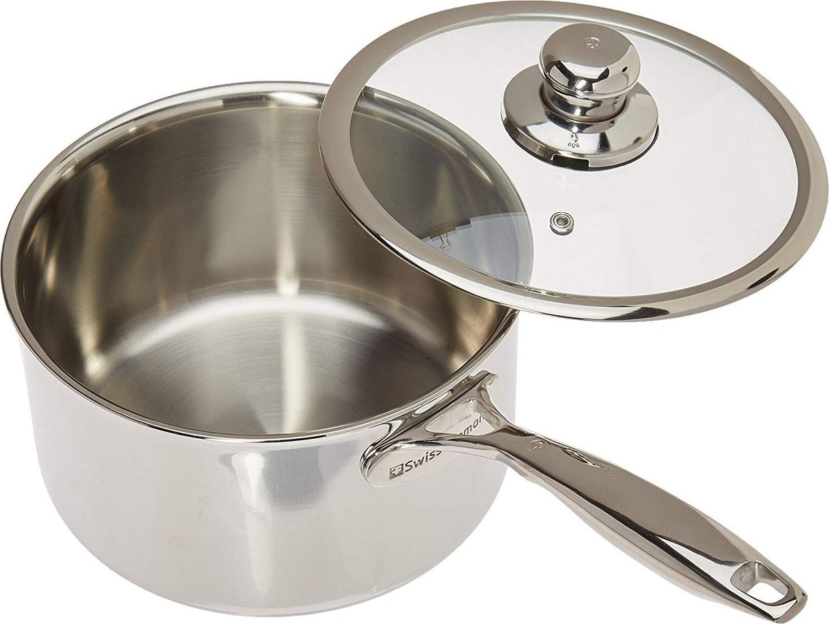 Swiss Diamond - 8" Premium Clad Sauce Pan with Glass Lid (20 cm) - SDCLAD31220ic