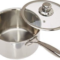 Swiss Diamond - 8" Premium Clad Sauce Pan with Glass Lid (20 cm) - SDCLAD31220ic