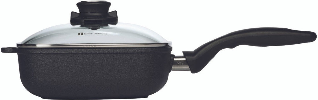 Swiss Diamond - 8" x 8" XD Non-Stick Induction Square Sauté Pan with Lid (20 cm x 20 cm) - XD6620ic