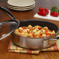 Swiss Diamond - 9.5" Nonstick Clad Sauté Pan with Lid (24 cm) - SDP3724ic