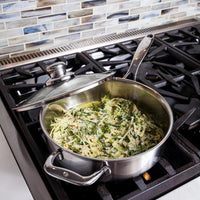 Swiss Diamond - 9.5" Premium Clad Sauté Pan with Glass Lid (24 cm) - SDCLAD3724ic