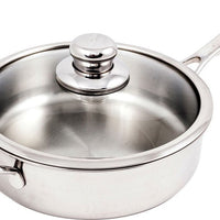 Swiss Diamond - 9.5" Premium Clad Sauté Pan with Glass Lid (24 cm) - SDCLAD3724ic