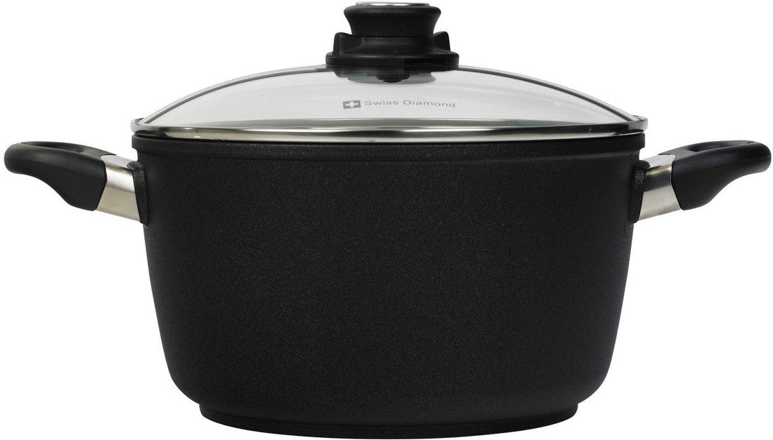 Swiss Diamond - 9.5" XD Non-Stick Induction Soup Pot with Lid (24 cm) - XD6124iC