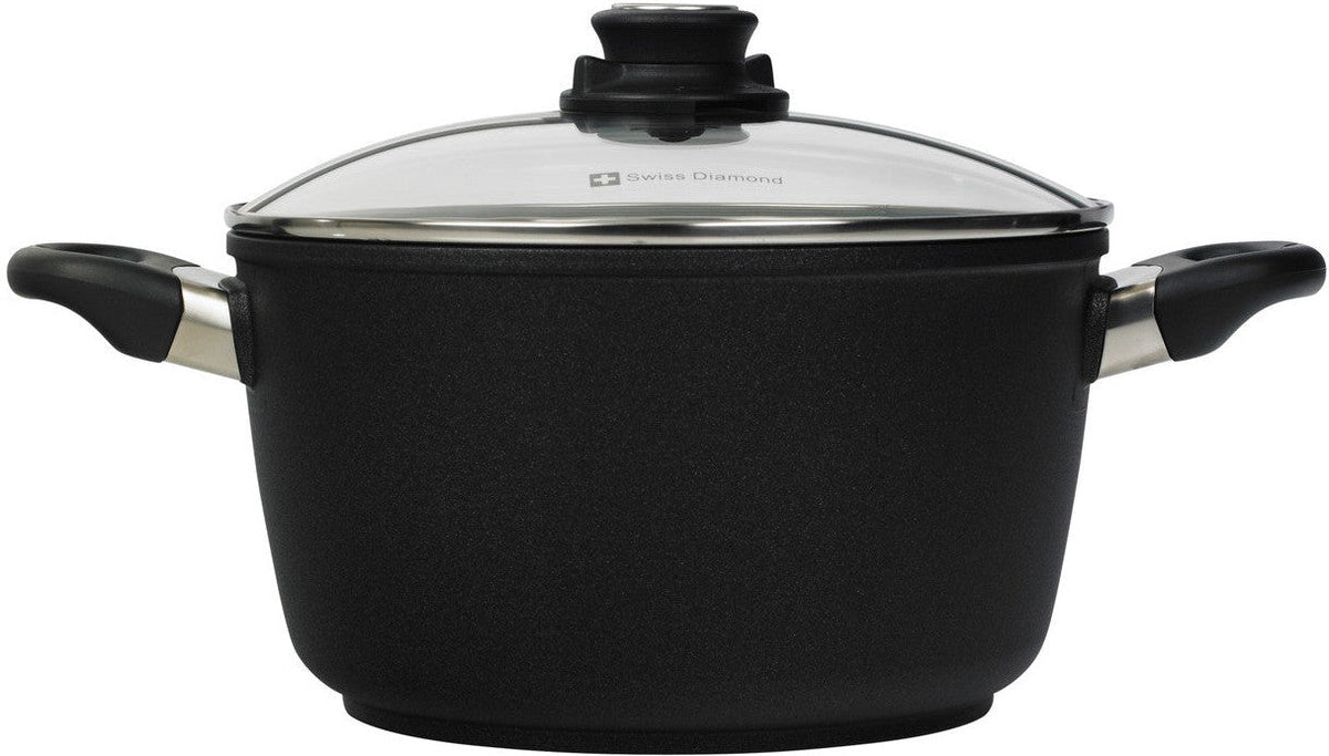 Swiss Diamond - 9.5" XD Non-Stick Induction Soup Pot with Lid (24 cm) - XD6124iC