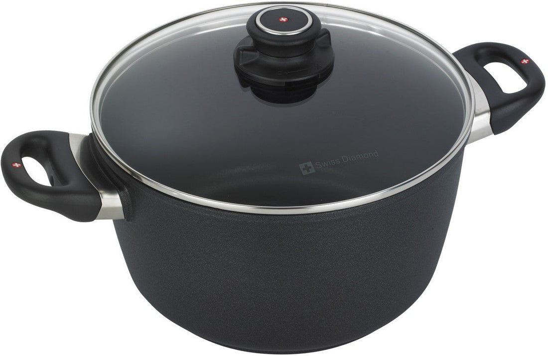 Swiss Diamond - 9.5" XD Non-Stick Induction Soup Pot with Lid (24 cm) - XD6124iC
