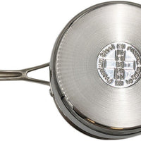 Swiss Diamond - DLX 3.6 QT Premium Stainless Steel Saucepan & Glass Lid - PSLA31220iC