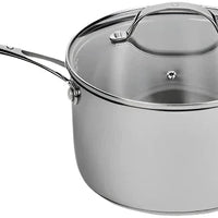 Swiss Diamond - DLX 3.6 QT Premium Stainless Steel Saucepan & Glass Lid - PSLA31220iC