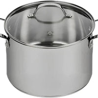 Swiss Diamond - DLX 7.6 QT Stainless Steel Stock Pot & Glass Lid - PSLA31724iC