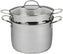 Swiss Diamond - DLX 7.6 qt Stainless Pasta Pot with Strainer, Steamer Basket & Lid - PSLA317SET04