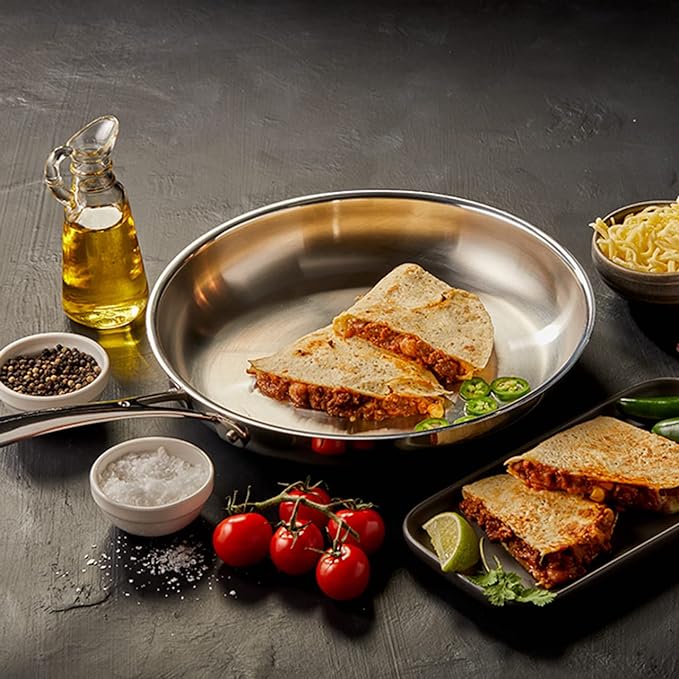 Swiss Diamond - Premium Stainless Steel DLX 11" Fry Pan - Induction - PSLA3428i