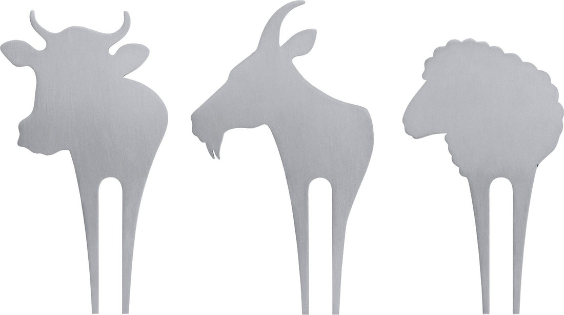 Swissmar - 3 PC Cow - Goat & Sheep Cheese Picks - CP120