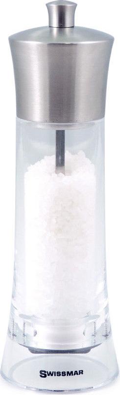 Swissmar - Classic Torre 8" Acrylic Salt Mill with Stainless Steel Top - SMS2002SS - DISCONTINUED