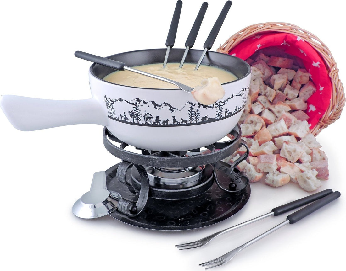 Swissmar - Heidi 9 PC Ceramic Fondue Set - F66885