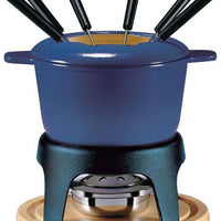 Swissmar - Sierra 11 PC Cast Iron Fondue Set Deep Blue - F66706