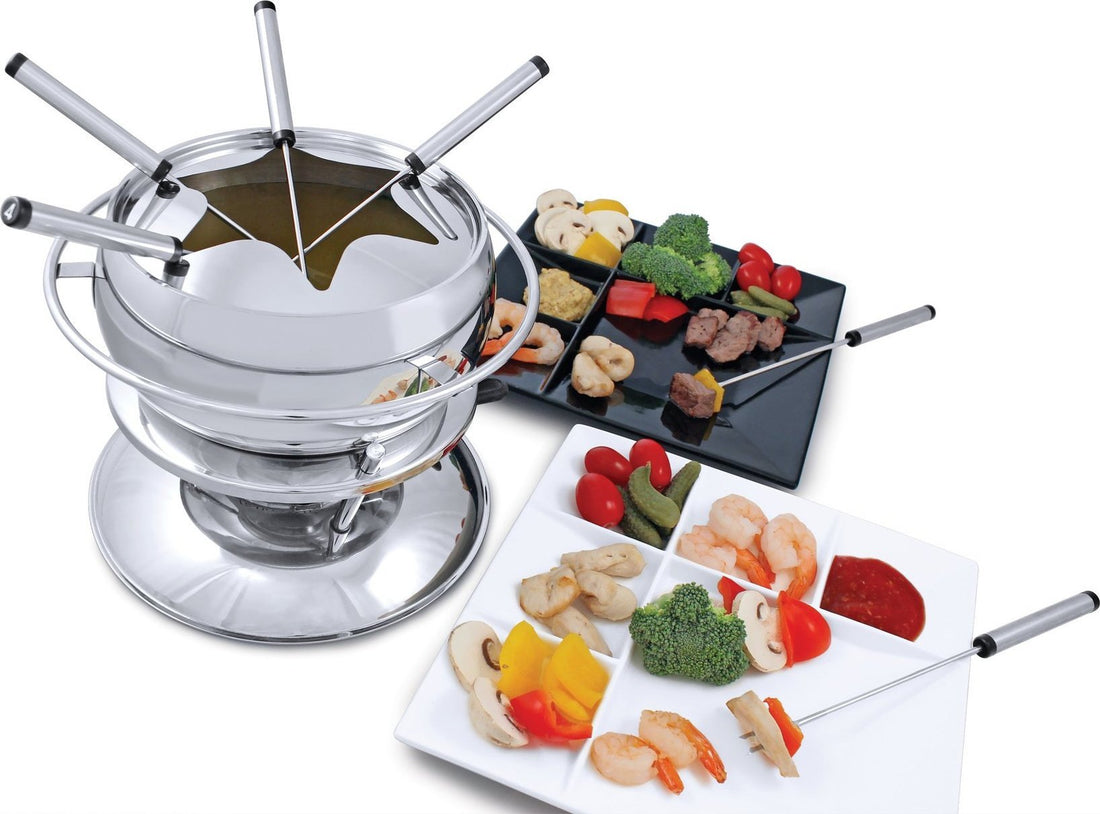 Swissmar - Züri 11 PC Stainless Steel Fondue Set - F66919